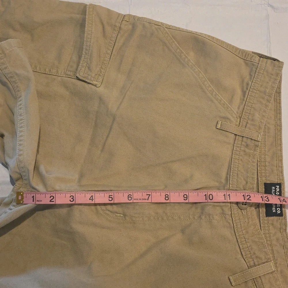 Polo Jeans Co. Men's Vintage Y2K Beige Flat Front‎ Cargo 8